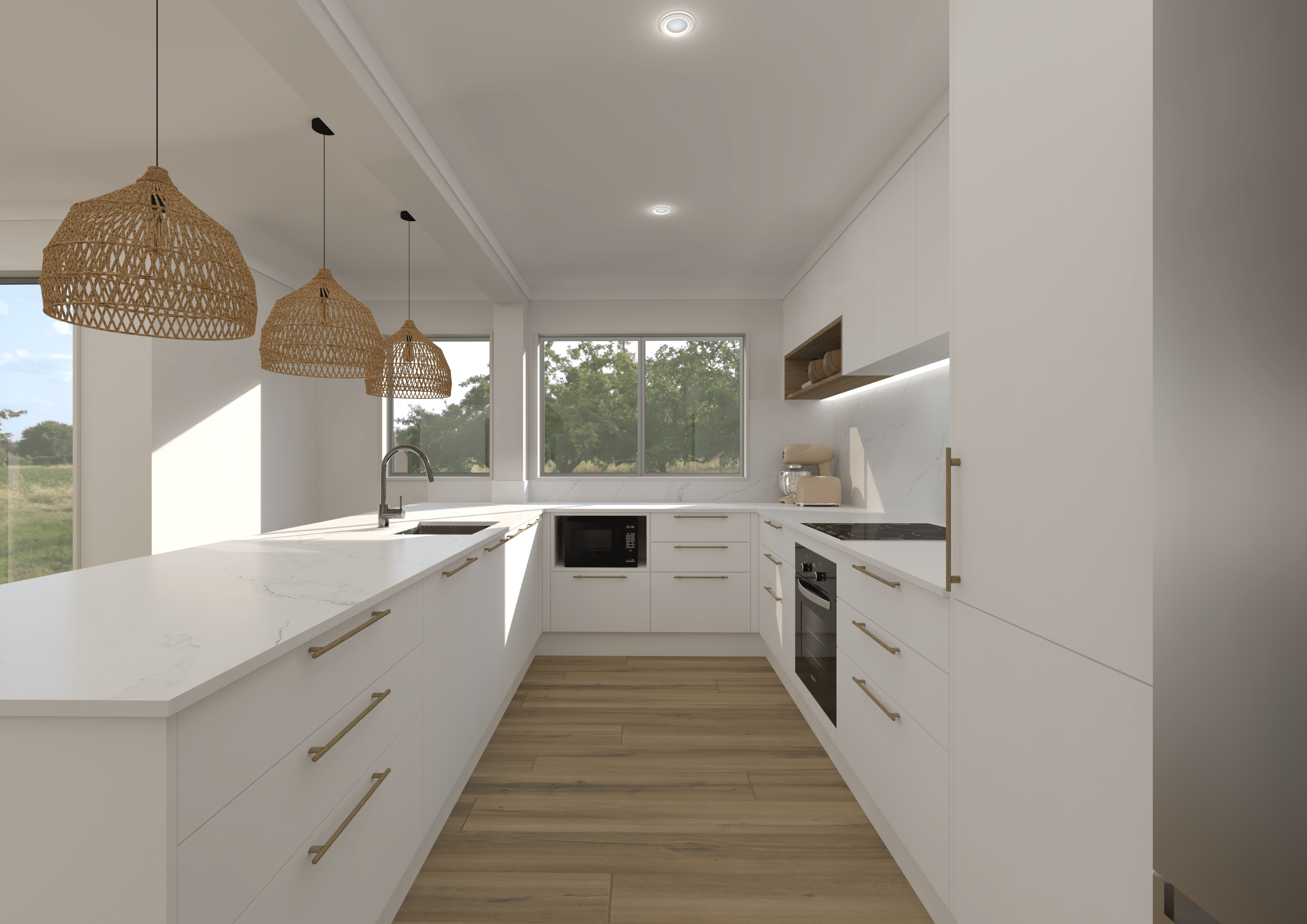 Scandinavian kitchen design offers a minimal aesthetic with neutral tones creating the perfect canvas for you to add your own personal tocuh.